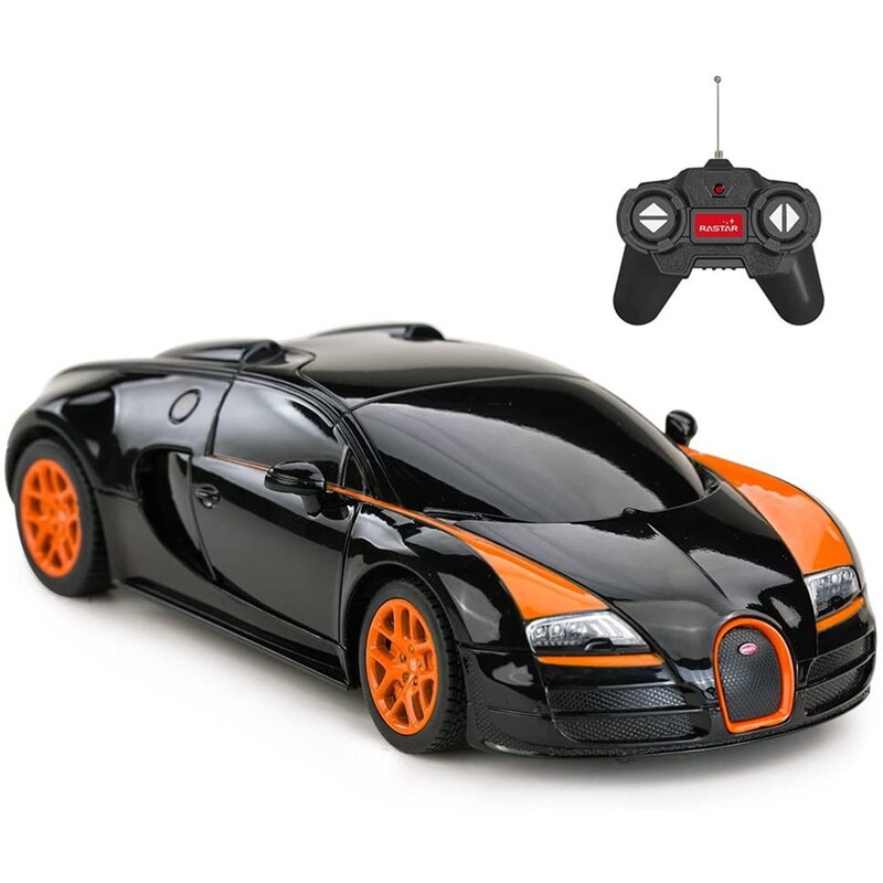 Rastar - masinuta cu telecomanda bugatti grand sport vitesse , scara 1:18, negru