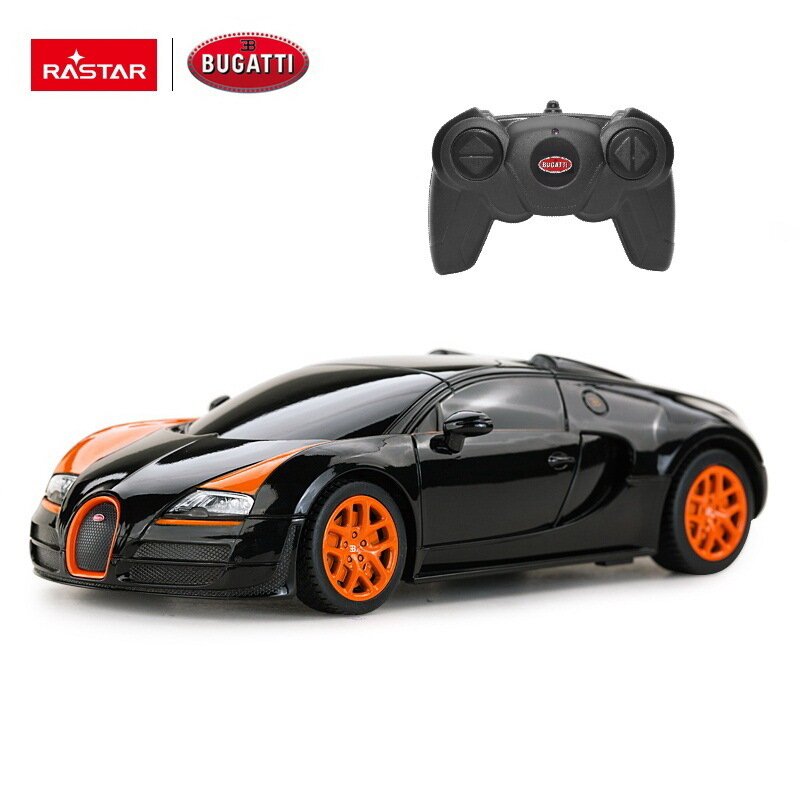 Rastar - masinuta cu telecomanda bugatti grand sport vitesse , scara 1:24, negru