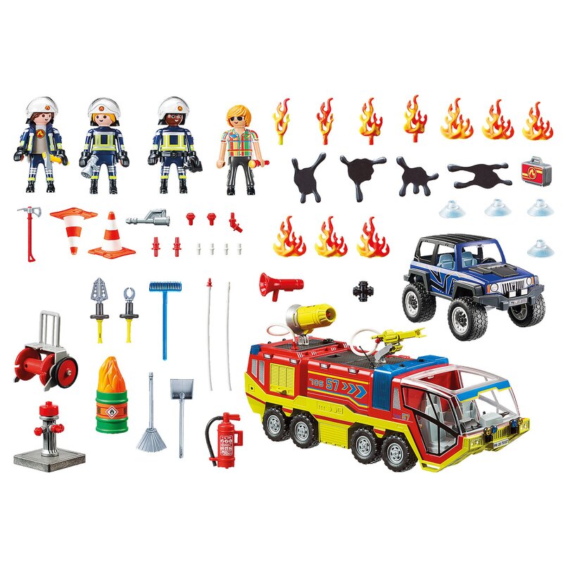 Playmobil - Set de constructie Masina si camion de pompieri City Action