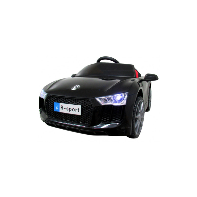 Masinuta electrica cu telecomanda, copii 1-4 ani, scaun din piele, cabrio b4 628 r-sport - negru