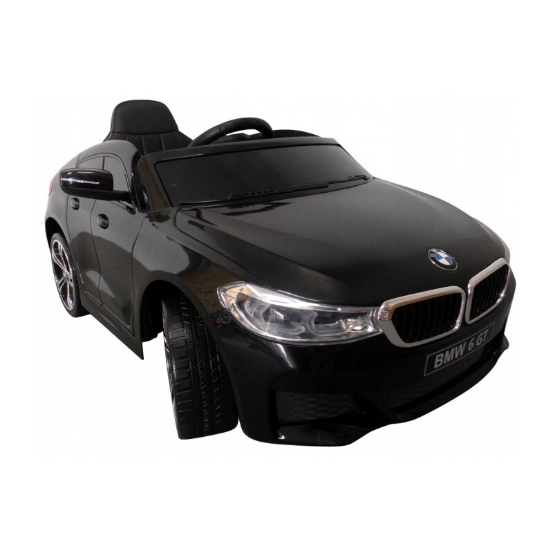 R-Sport - Masinuta electrica cu telecomanda, roti din spuma EVA si scaun din piele BMW 6GT - Negru image