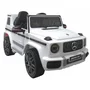 Masinuta electrica cu telecomanda, roti EVA, scaun piele Mercedes G63 - Alb - 1