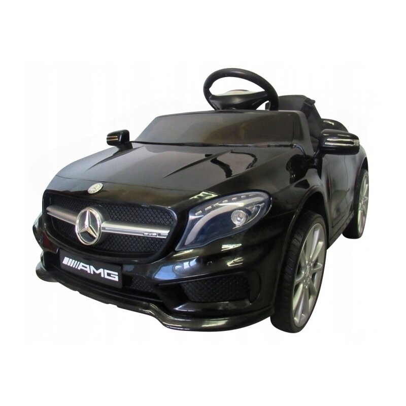 R-Sport - Masinuta electrica Mercedes GLA45 , Cu telecomanda, Cu roti EVA, Cu scaun piele, Negru