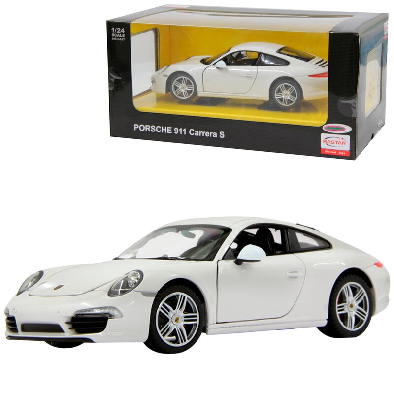 Rastar - masinuta porsche 911 , metalica, scara 1:24, alb