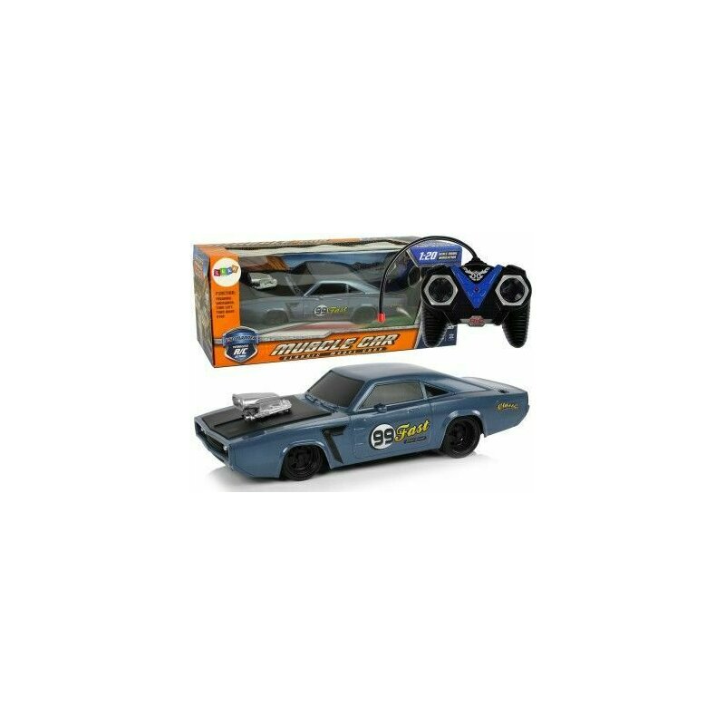 Leantoys - masinuta sport rc pentru copii cu telecomanda, gri, 1:20, 10243