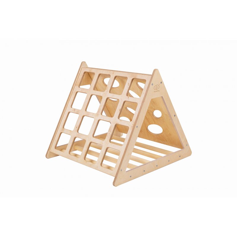 Meowbaby® - meowbaby triunghi pikler din lemn pentru catarare, scara pentru copii montessori, naturala