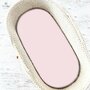 MimiNu - Cearceaf cu elastic pentru landou, carucior si cosulet, 80x35 cm, Din Jerseu, Material certificat Oeko Tex Standard 100, Pink