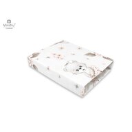 Miminu - Cearceaf cu elastic pentru patut 120X60 cm, Din bumbac certificat Oeko Tex Standard 100, Design, Powdery Pink Ballerina