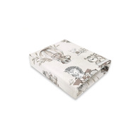 MimiNu - Cearceaf cu elastic pentru patut leagan sau patut co-sleeper, Dimensiune 90x40 cm, Din bumbac certificat Oeko Tex Standard 100, Design, Zoo on Bikes Beige