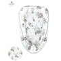 MimiNu - Cosulet bebelus pentru dormit, Baby Cocoon 75x55 cm, Husa 100% bumbac, Din bumbac certificat Oeko Tex Standard 100, Australian Animals Beige - 1