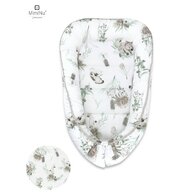 MimiNu - Cosulet bebelus pentru dormit, Baby Cocoon 75x55 cm, Husa 100% bumbac, Din bumbac certificat Oeko Tex Standard 100, Australian Animals Beige