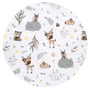 MimiNu - Cosulet bebelus pentru dormit cu doua fete, Baby Nest 105x66 cm, Husa 100% bumbac si catifea moale, Cu salteluta din burete, Detasabila, Materiale certificate Oeko Tex Standard 100, Velvet Forest Friends Grey/Beige - 4