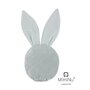 MimiNu - Jucarie zornaitoare din catifea matlasata, Material certificat Oeko Tex Standard 100, Mini Bunny, Grey