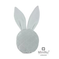 MimiNu - Jucarie zornaitoare din catifea matlasata, Mini Bunny, Grey