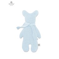 MimiNu - Jucarie textila moale pentru bebelusi, Bear Krzys, Din thermofrotte, Dimensiune 31 x 17 cm, Material certificat Oeko Tex Standard 100, Blue