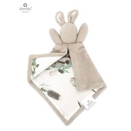 MimiNu - Lanka, Jucarie textila moale pentru bebelusi, Cu doua fete, 45 x 27 cm, Materiale certificate Oeko Tex Standard 100, Australian Animals Beige