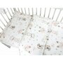 MimiNu - Lenjerie patut 3 piese, Cu protectie laterala, Cu volanase, Din bumbac certificat Oeko Tex Standard 100, Pentru patut 120x60 cm, Design, Powdery Pink Ballerina - 6