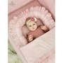 MimiNu - Lenjerie patut cu 4 piese, Cu doua protectii laterale, Cu volanase, Din bumbac certificat Oeko Tex Standard 100, Pentru patut 120x60 cm, Colectia Royal, Powder Pink - 5