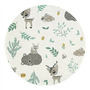 MimiNu - Perna clasica de dormit, Cu husa detasabila cu fermoar, Din bumbac certificat Oeko Tex Standard 100, 40x40 cm, Forest friends Grey/Mint - 2