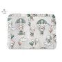 MimiNu - Perna clasica de dormit, Cu volanas, Cu husa detasabila cu fermoar, Din bumbac certificat Oeko Tex Standard 100, Pentru patut, carucior, balansoar, 30x40 cm, Parachutes Olive - 1