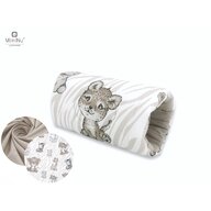 MimiNu - Perna pentru alaptat tip manson, Din bumbac certificat Oeko Tex Standard 100, 25 cm, Safari Beige