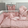 MimiNu - Sac de dormit pentru bebelusi, De iarna, Cu volanase, Din bumbac certificat Oeko Tex Standard 100, Cu fermoar lateral, Cu capse pe umar, 70 cm, 0 - 6 luni, 2.5 Tog, Colectia Royal, Powder Pink - 4