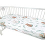 MimiNu -  Set 2 cearceafuri cu elastic, Din bumbac certificat Oeko Tex Standard 100, Pentru patut 120x60 cm, White + Lulu Natural - 3