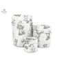 MimiNu - Set 3 cosuri rotunde cu dimensiuni generoase pentru depozitare jucarii, Cu volanase, Dimensiuni 50x35 cm, 35x30 cm, 19x23 cm, Din bumbac certificat Oeko Tex Standard 100, Safari Beige - 1