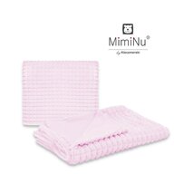MimiNu - Set paturica 75x100 cm si perna 40x40 cm, Minky Pink