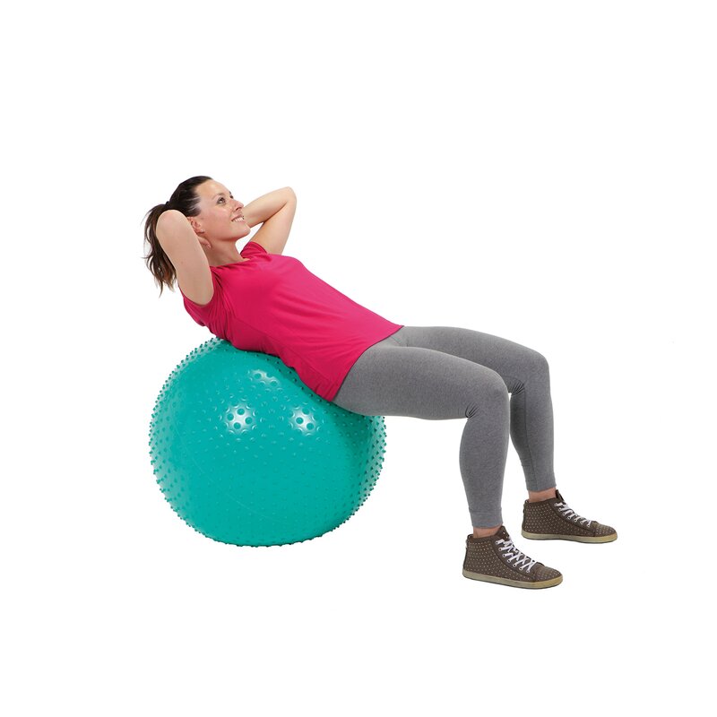 Gymnic - Minge fizioterapeutica Therasensory Diametru 65 cm, Cu noduli de masaj, Verde