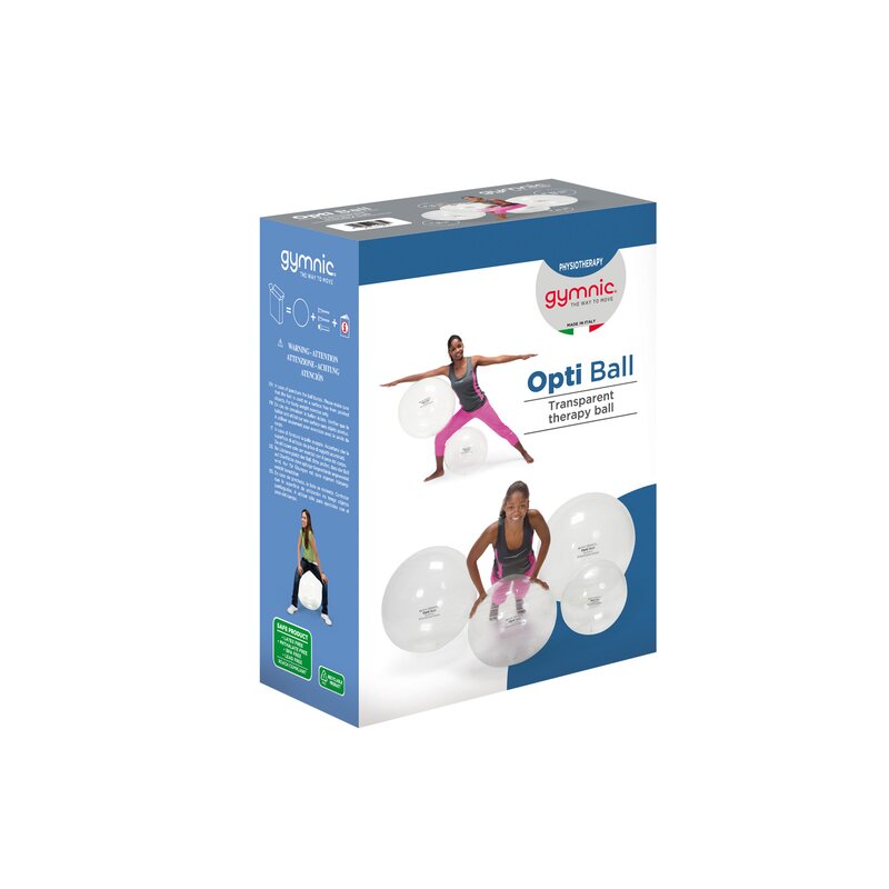 Gymnic - minge fizioterapie transparenta opti ball, de 65 cm