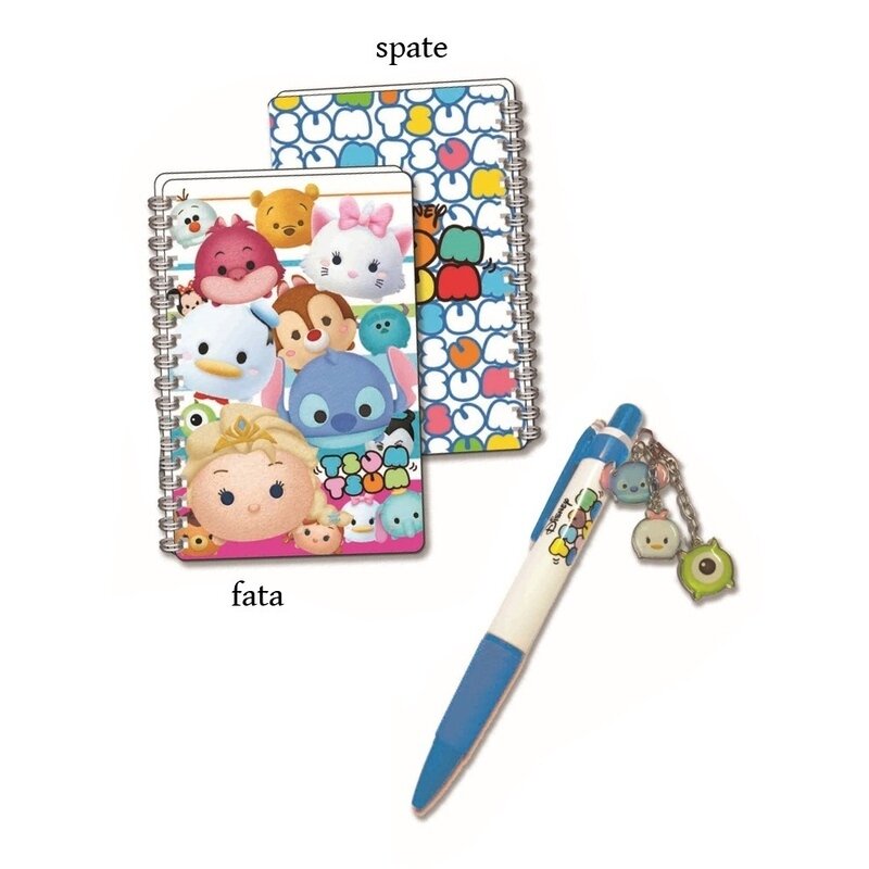 Mini jurnal 3D cu pix albastru Tsum Tsum