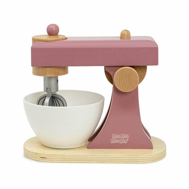 Mamamemo - mixer de jucarie, lemn, roz pudra, +3 ani, ®