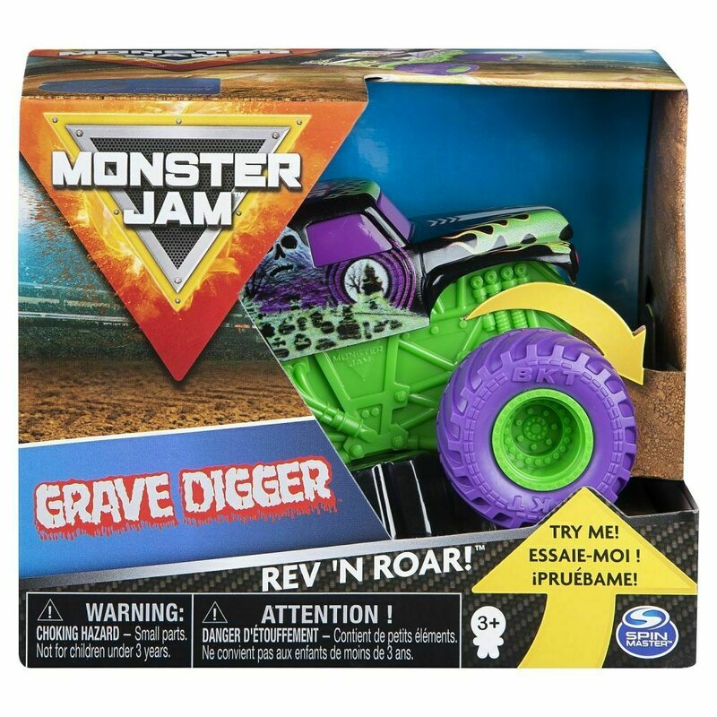 Spin master - masinuta groparul , monster jam , metalica, scara 1:43, seria roar