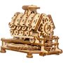 Wooden City - Puzzle 3D Motor V8 , Puzzle Copii , Mecanic, piese 200 - 1