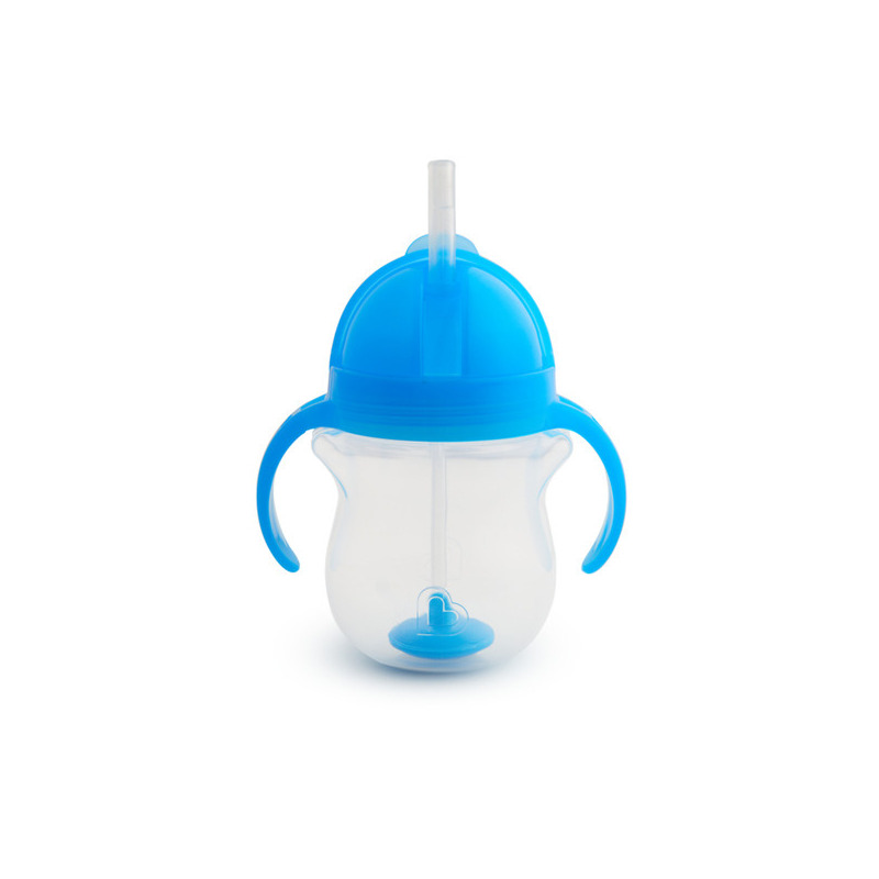 Munchkin cana any angle, click lock, cu pai flexibil si manere, 207ml, 6l+ blue