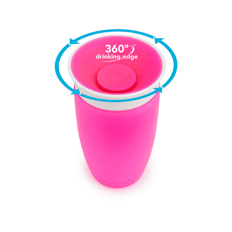 Munchkin cana miracle 360, 296ml, 12l+ pink