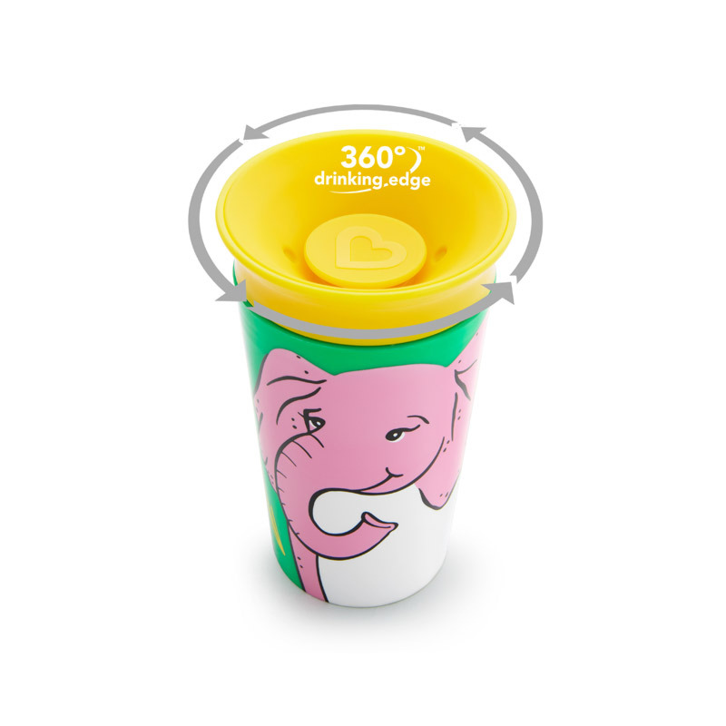 Munchkin cana miracle 360, wildlove, 266ml, 12l+ elephant