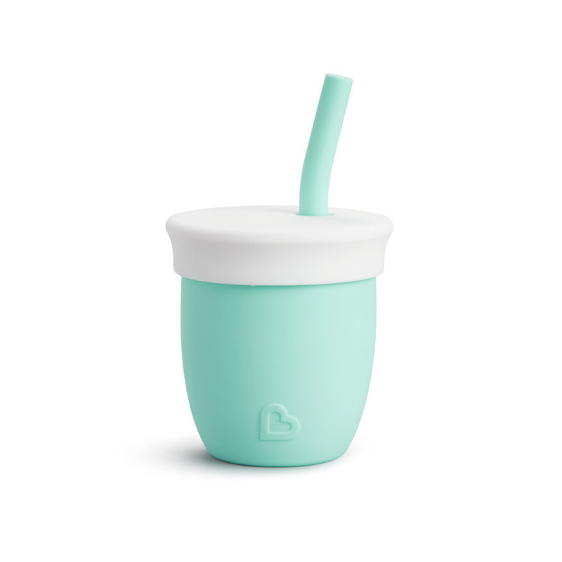 Munchkin canuta c'est silicone, din silicon, cu pai, 118ml, 6l+ mint