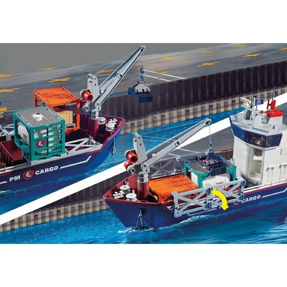 Playmobil - Nava De marfa , City Action , Cu barca