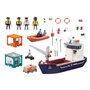 Playmobil - Nava De marfa , City Action , Cu barca - 1