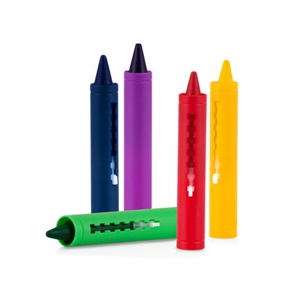 Nuby - Set 5 creioane colorate pentru baie, 36+
