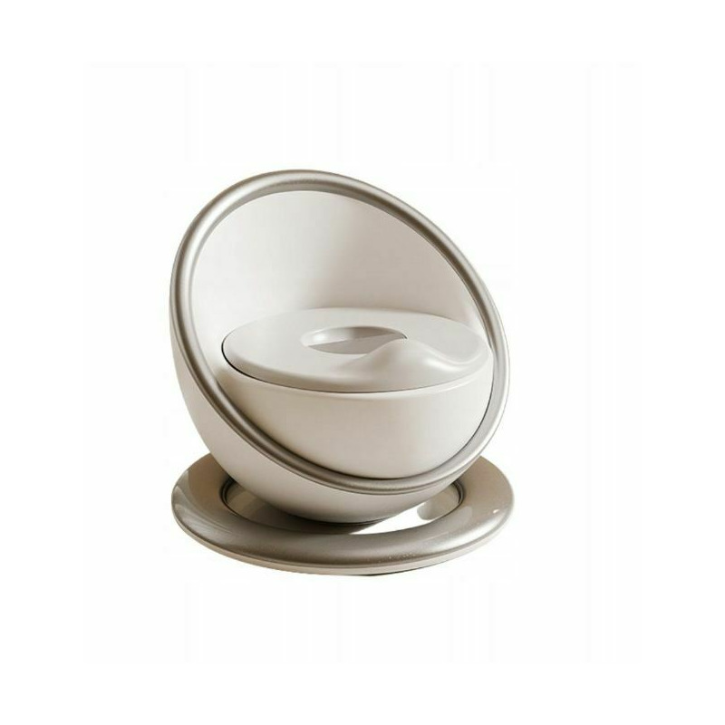 Olita cu spatar inalt, colac moale si recipient detasabil modern grey