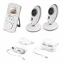 Video monitor, Lionelo, Babyline 5.1,  Wireless, Cu 8 cantece de leagan, Cu doua camere independente, Mod nocturn, Utilizare 24 h fara incarcare, Alb - 6
