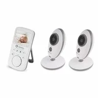 Video monitor, Lionelo, Babyline 5.1,  Wireless, Cu 8 cantece de leagan, Cu doua camere independente, Mod nocturn, Utilizare 24 h fara incarcare, Alb