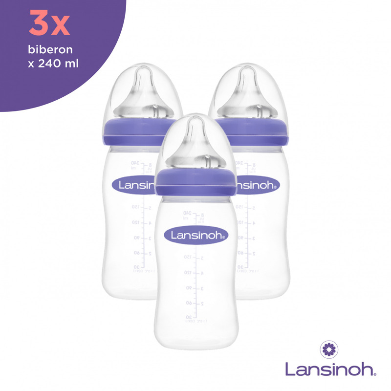 Lansinoh - Set biberoane 3 bucati din Polypropilena (Pp) 240 ml