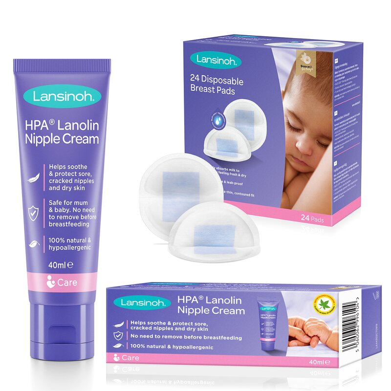 Lansinoh - pachet promo crema pentru mameloane hpa lanolin + tampoane pentru san x 24 buc