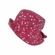 Kidsdecor - Palarie de soare Pink Confetti din bumbac, ajustabila, pentru fetițe cu parul prins in coada