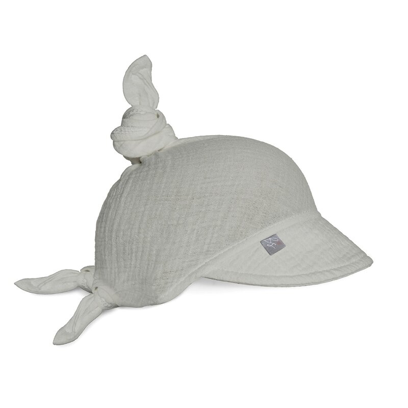 Babysteps - palarie de soare reglabila din bumbac muselina cu cozoroc pentru protectie, grey