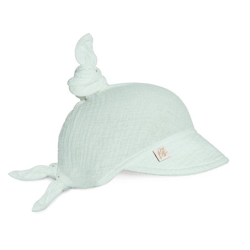 Babysteps - palarie de soare reglabila din bumbac muselina cu cozoroc pentru protectie, mint